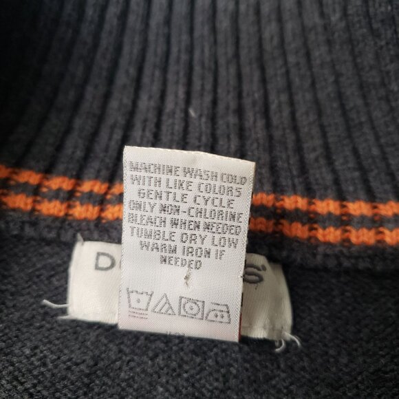 Dockers Mens Charcoal Gray Half Zip Cotton Sweater Size L Gorpcore Cabincore - Picture 6 of 6